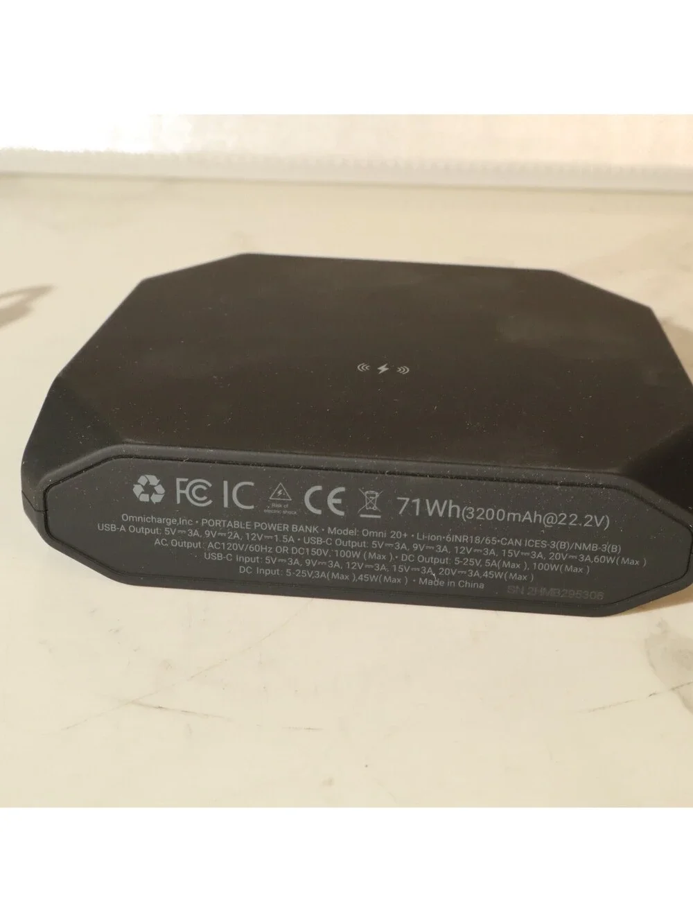 Omnicharge Omni 20C+ Portable Power Bank All-in-one Outdoor Travel Charger